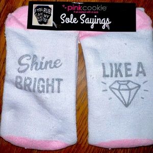 Pink Cookie Sole Sayings socks